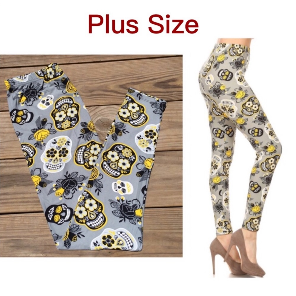 Plus Size skeleton leggings